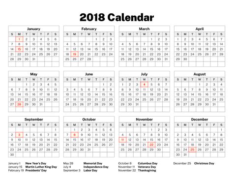 Printable 2018 Calendar Template Calendars Kalendar Calendario Riset