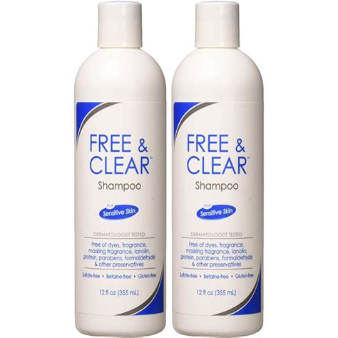 2 Pack Pharmaceutical Specialties Free And Clear Shampoo 12 Oz Each