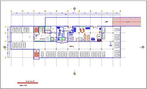 Hotel Basement Floor Plan With Architectural View Dwg File Cadbull