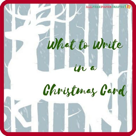 Check spelling or type a new query. What to Write in a Christmas Card | AllFreePaperCrafts.com