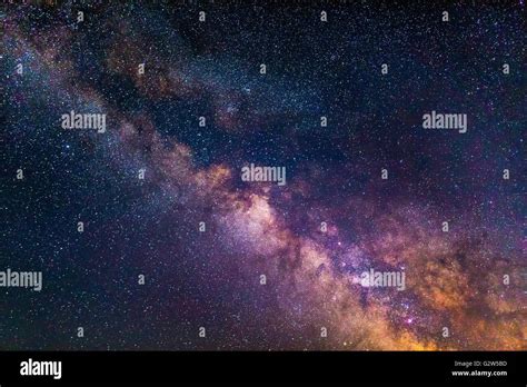 Milky Way Galaxy The Visible Part In The Northern Hemisphere Stock