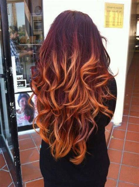15 Collection Of Long Hairstyles Red Ombre