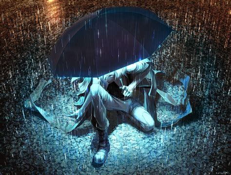 Anime Rain Wallpapers Wallpaper Cave