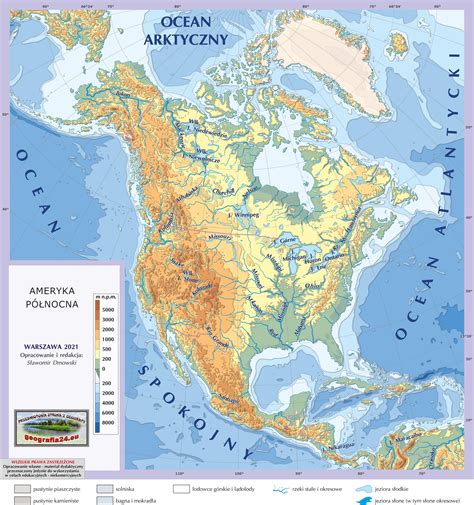 Mapa Konturowa Ameryki Północnej Polityczna Margaret Wiegel