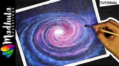 Spiral Galaxy Painting Acrylic Painting Galaxy For Beginners Youtube