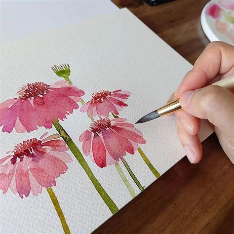 Watercolor Flower Painting Ideas For Beginners Beautiful Dawn