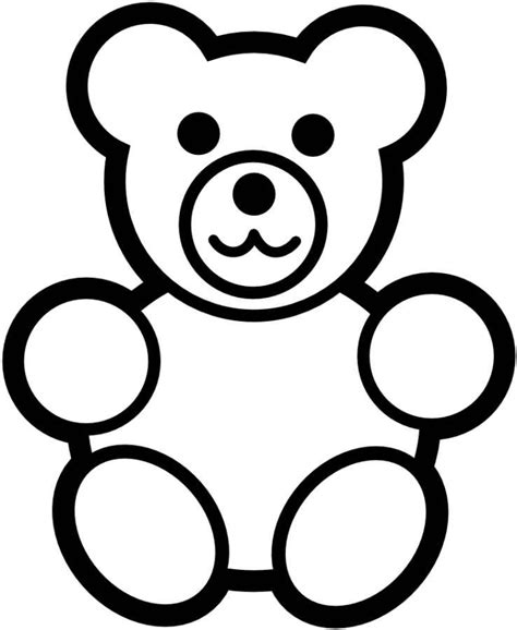 This teddy bear coloring page is easy and cute, suitable for boys and girls of any age. Bear coloring pages, Teddy bear drawing, Teddy bear ...