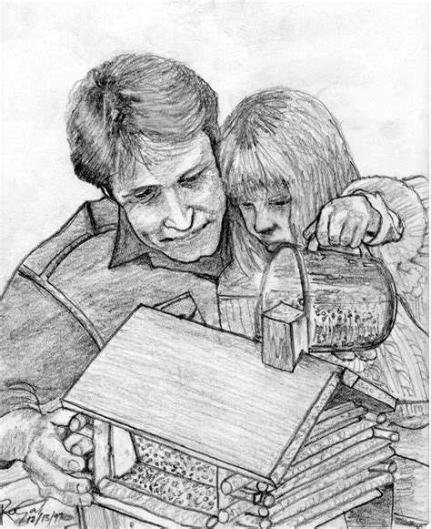 Aggregate Father Daughter Pencil Sketch Latest In Eteachers