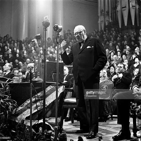 Leeds England 1950 Winston Churchill Conservative Politician And