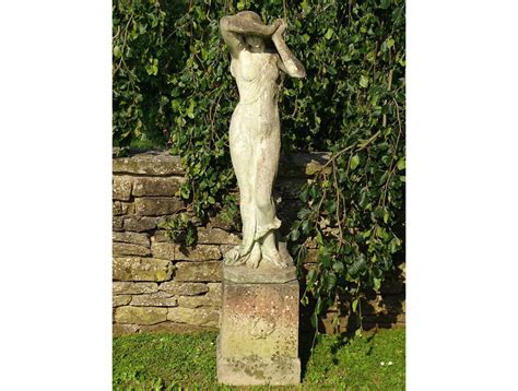 Weathered Statue Shy Maiden Holloways Garden Antiques