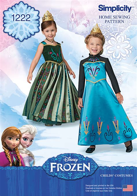 Disney Frozen Elsa Anna Coronation Dress Costume Simplicity Pattern