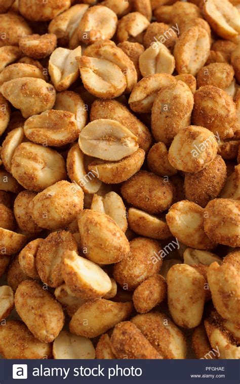 Dry Or Oven Roasted Peanuts Lightly Seasoned Eaten As High Protein