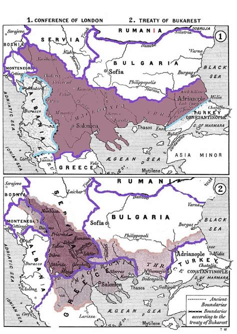 Map : Territorial changes after the first Balkan War ...