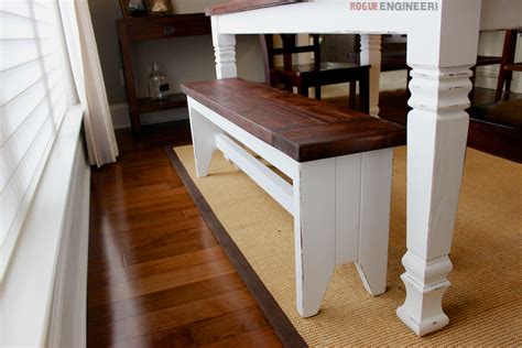 Diy Farmhouse Bench Free Plans Rogue Engineer