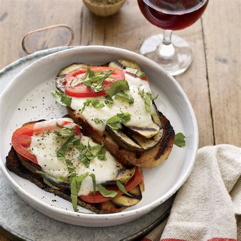 Open Face Grilled Eggplant Sandwiches Recipe Kristin Donnelly