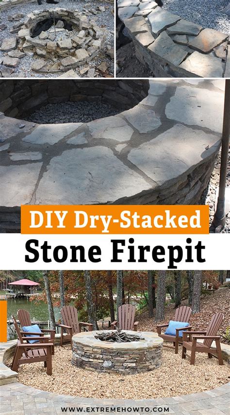 How To Build A Dry Stacked Stone Fire Pit Diy Home Improvement