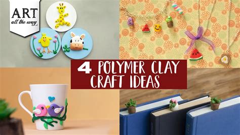 4 Polymer Clay Craft Ideas Home Decor Ideas Clay Craft Compilation