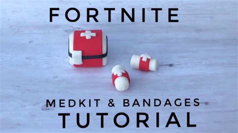How To Make A Fortnite Fondant Medkit And Bandages Youtube