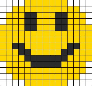 Smiley Face Emoji Pixel Art Dessin Facile Pour Les Enfants Images