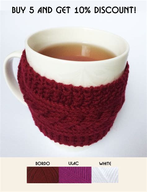 Cup cozy, Mug warmer, knit mug cozy, handwarmer mug, mug sweater