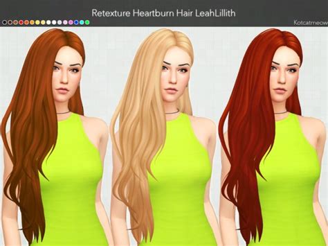 Kot Cat Leahlillith Heartburn Hair Clayified Sims 4 Hairs