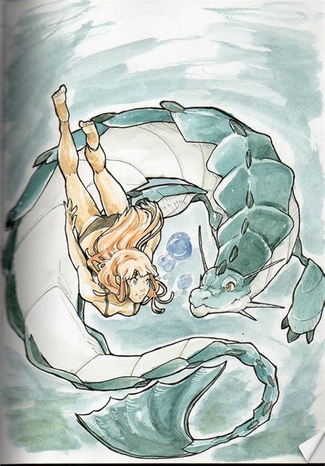 Girl And Water Dragon By Karuley On Deviantart