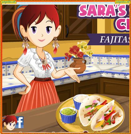 Juego juegos en línea personajes, géneros. Cocina con Sara: Fajitas de pollo | JuegosFUN.net