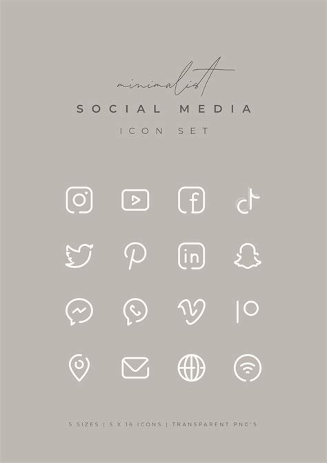 Nude Social Media Icons Minimalist Social Media Logos Neutral Aesthetics Instagram Youtube