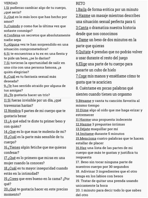 Solo los valientes envían esta cadena hot para whatsapp. Verdad o Reto para Novios | Retos para novios, Verdad y ...