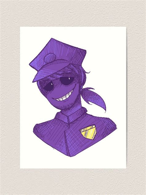 Purple Guy Fnaf Art Print By Jokerstoxin Redbubble