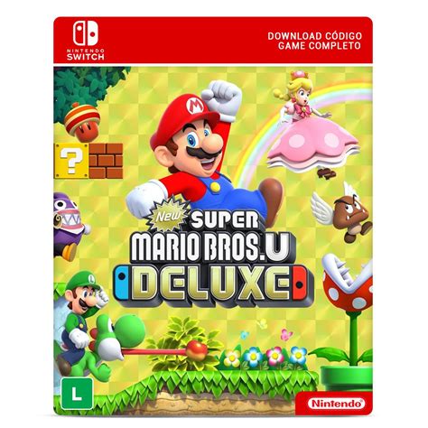New Super Mario Bros U Deluxe Nintendo Switch 16 Dígitos Pentakill Store T Card E Games