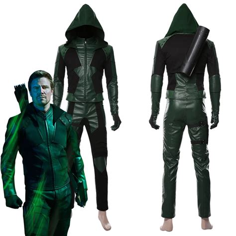 Green Arrow Season 8 Oliver Queen Outfit Cosplay Costume Queen Outfit