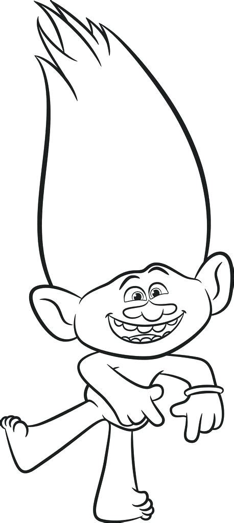 Trolls Coloring Pages Branch At Free Printable