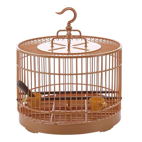 Ultechnovo 1 Set Classic Round Bird Cage With Feeder Hanging Bird House