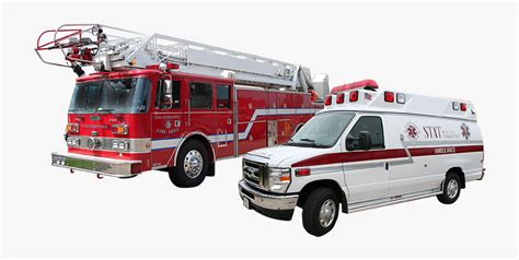 Clip Art Fire Truck Ambulance Police Car Ambulance And Fire Engine