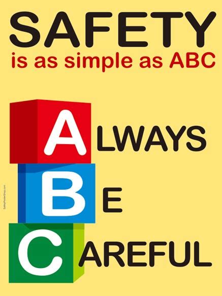 Safety Is As Simple As Abc Safety Poster Shop