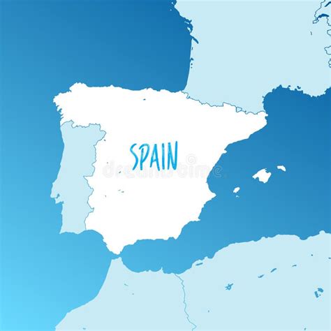 Mapa Do Vetor Da Espanha Ilustração Do Vetor Ilustração De Linha 112572954