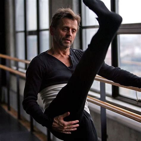 Mikhail Baryshnikov During His Daily Ballet Barre Workout In His Studio