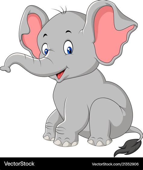 Cute Cartoon Elephant Posing Royalty Free Vector Image Hot Sex Picture