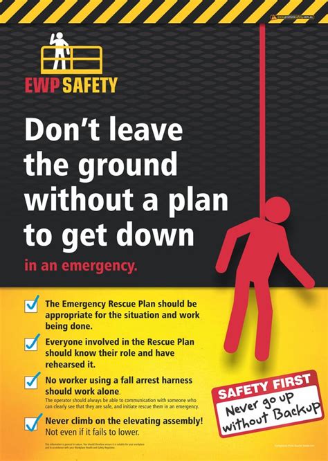 Ewp Rescue Plan Safety Posters Promote Safety Safety Posters