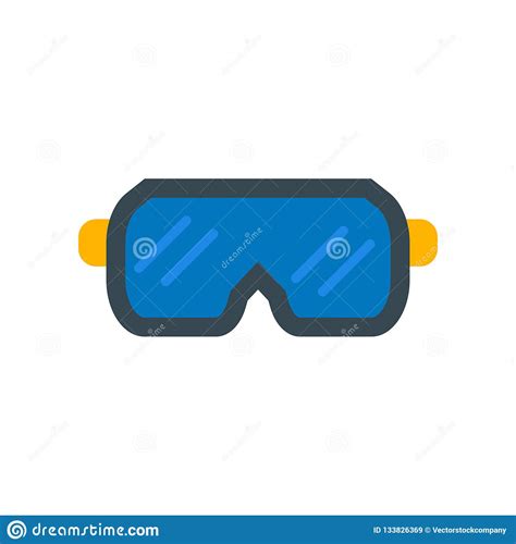 Goggles Icon Vector Isolated On White Background Goggles Sign Stock