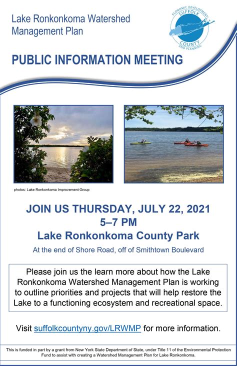 Suffolk Eco Dev on Twitter: "Lake Ronkonkoma Watershed Management Plan
