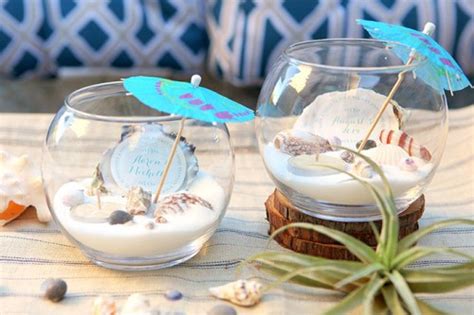 Make your own candle centerpiece for your beach wedding. DIY Beach Wedding Tea Light Centerpiece - Weddingomania