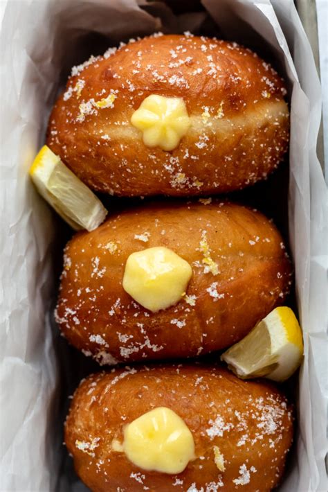 Lemon Filled Donuts Parsley And Icing