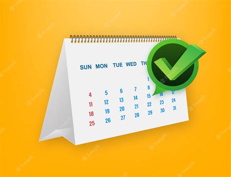 Premium Vector Calendar With Checkmark Or Tick Approved Or Schedule