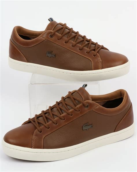 Lacoste Footwear Straightset Trainers Light Brown,shoes,leather,low