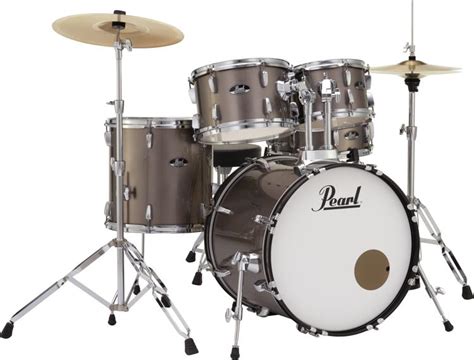 Pearl Roadshow Rs505cc 5 Piece Complete Drum Set With Cymbals Bronze