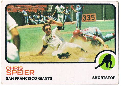 1973 Topps Chris Speier Sf Giants Players Giants Baseball Baseball