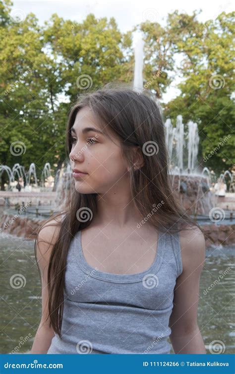 Closeup Portrait Of Charming Young Girl Stock Photo Image Of Face