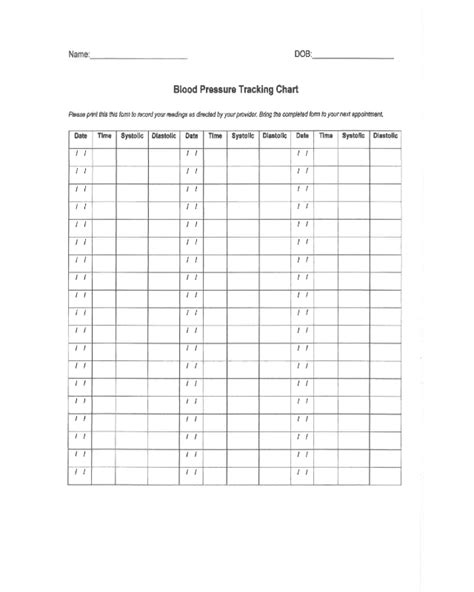 Free Printable Blood Pressure Monitoring Chart Naasharp
